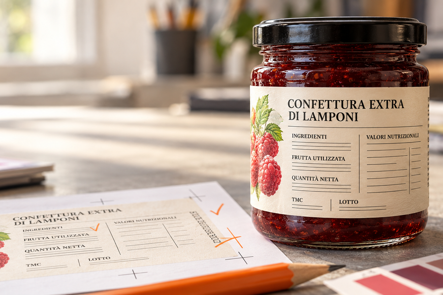 Decreto Colazione: cosa cambia per confetture, marmellate e composte Verifica etichetta della confettura di lamponi